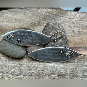 Sterling silver and 18k gold Jeanine Payer Earrings w Quote from Van Gogh